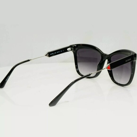 GUESS Womens Sunglasses Square Glossy Black Gradient Smoke - Picture 5 of 6